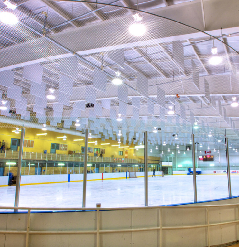 The corner view at the ice rink of the Gale Centre.