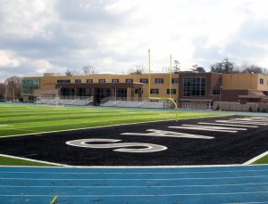 Shown is the football field of the St. Thomas Aquinas Secondary School.