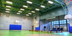 The sports hall of the Ardagh Bluffs Public School in Barrie.