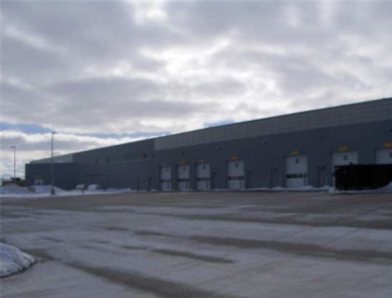 The exterior and entry roads at Brampton Transit Facility by Aquicon Construction.