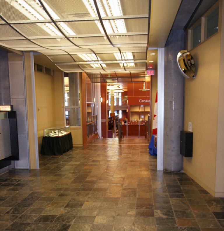 Hallway within Clarington Library.