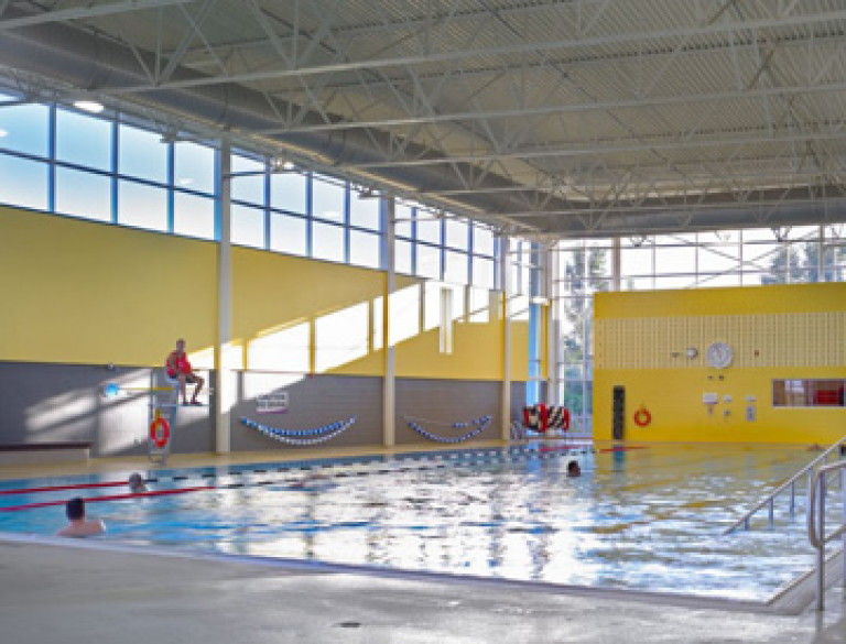 A view of the aquatic space available for the community of the Quinte West YMCA.