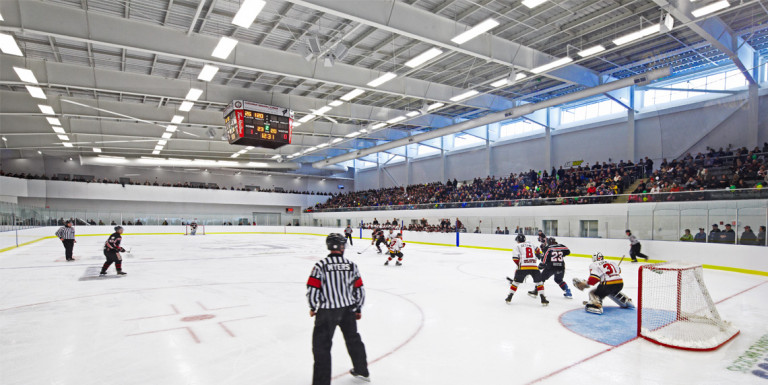 The Vale Health & Wellness Centre features beautiful rink space for its community.