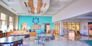 Open classrooms allow for a great learning environment at the Whitby Shores Public School.